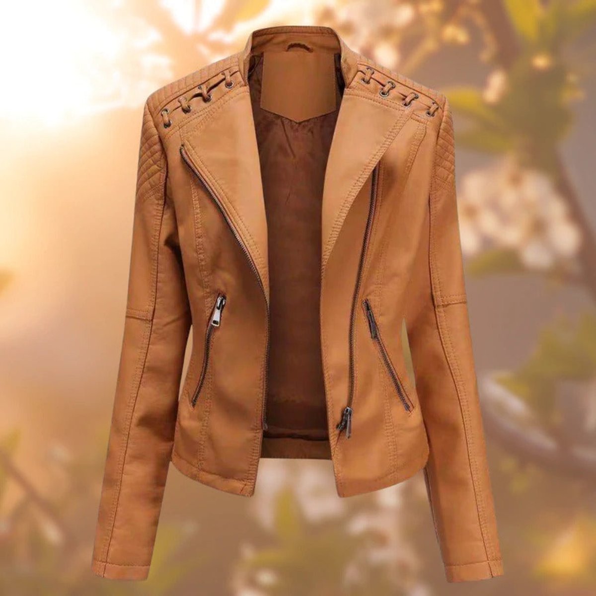 Valentina | Moto-Style Zip-Up Jacke