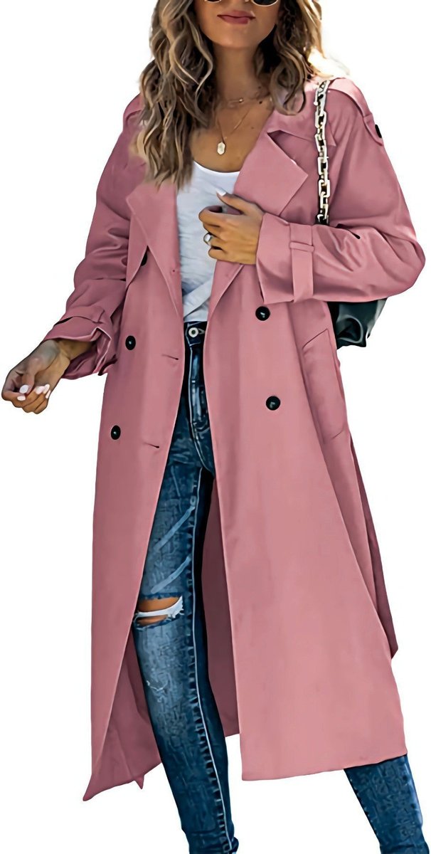 Juliet | Doppelreihiger Gürtel-Langer Trenchcoat