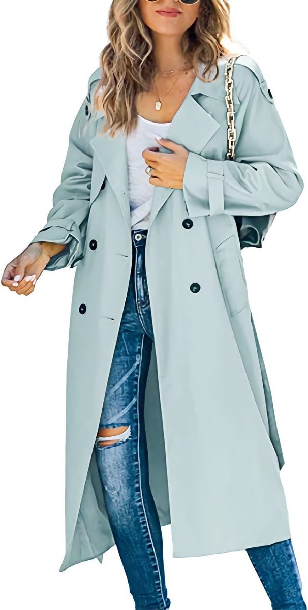 Juliet | Doppelreihiger Gürtel-Langer Trenchcoat