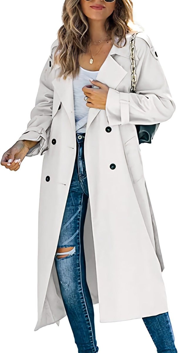 Juliet | Doppelreihiger Gürtel-Langer Trenchcoat