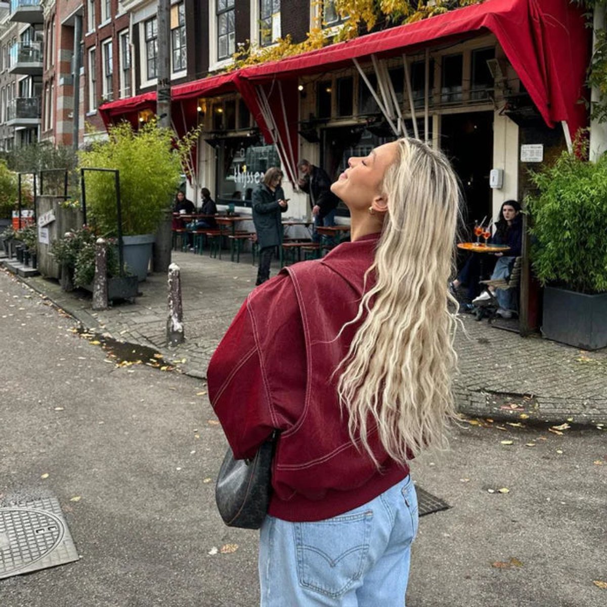 Renée | Oversized Bomberjacke mit Kontrastnähten