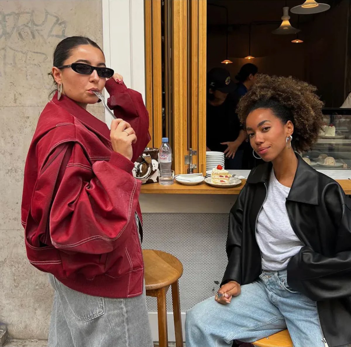 Renée | Oversized Bomberjacke mit Kontrastnähten