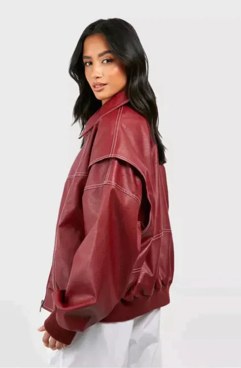 Renée | Oversized Bomberjacke mit Kontrastnähten