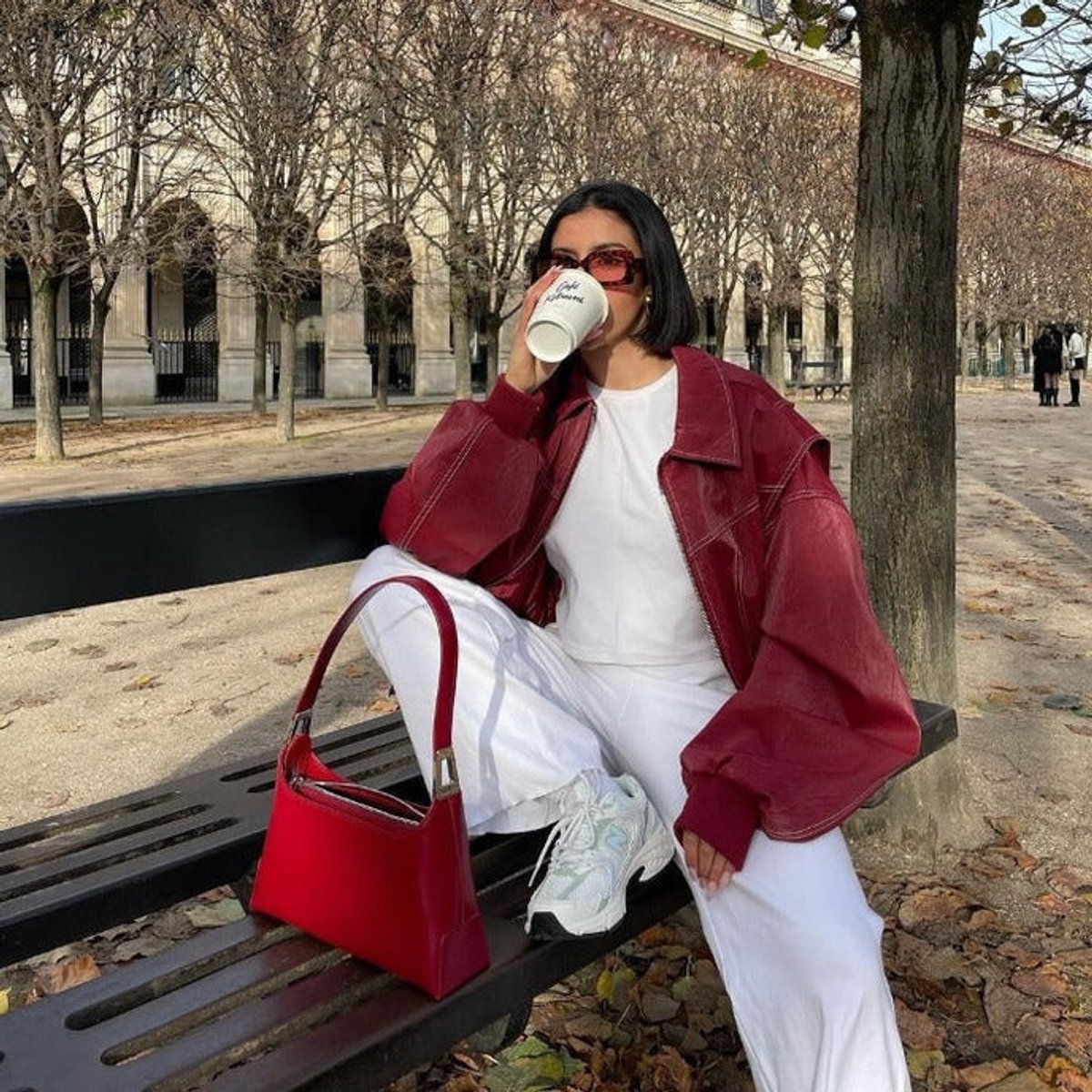 Renée | Oversized Bomberjacke mit Kontrastnähten