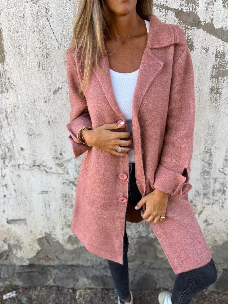 Lucille | Lässiger Langmantel mit Revers
